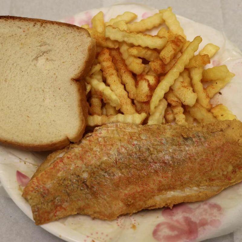 1pc red snapper w.cajun fries
